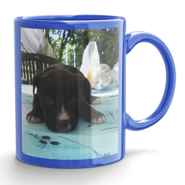 Tasse Farbintensiv Blau Matt